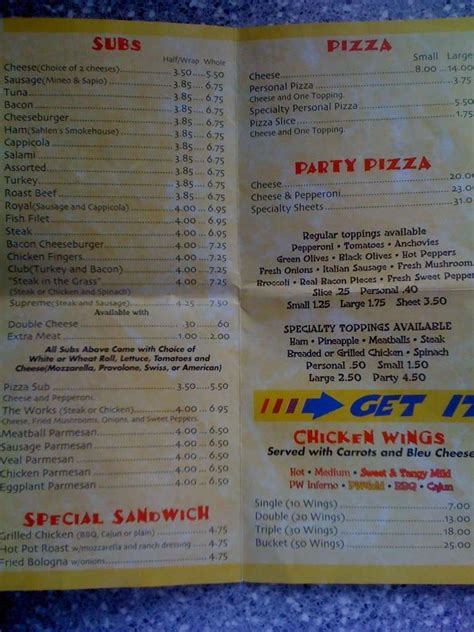 pizza works etc|pizza works menu.